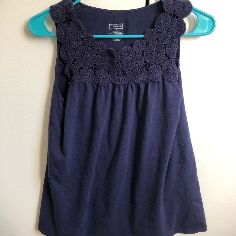 Merona top navy blue
